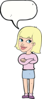 cartoon happy woman looking over with speech bubble png