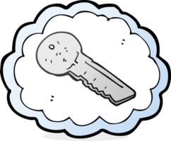 hand drawn cartoon door key png