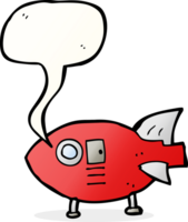 cartoon space rocket with speech bubble png