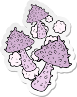 sticker of a cartoon weird mushrooms png