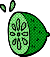 tecknad doodle lime frukt png