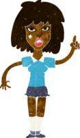 cartoon tough woman with idea png