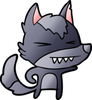 Wütender Wolf-Cartoon png