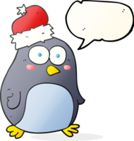 hand drawn speech bubble cartoon penguin png