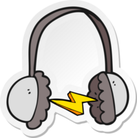 sticker of a cartoon headphones png