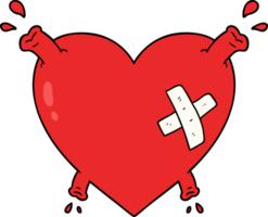 cartone animato cuore Schizzi sangue png