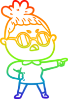 regenboog helling lijn tekening van een tekenfilm geërgerd vrouw png