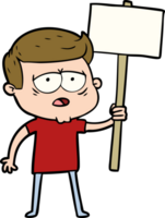 Cartoon müder Mann png