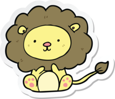 pegatina de un león de dibujos animados png