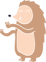 desenho animado doodle ouriço feliz png
