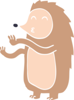 cartoon doodle happy hedgehog png