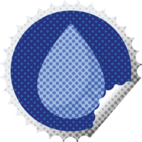 gota de agua gráfico ilustración redondo pegatina sello png