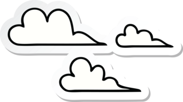 sticker of a cute cartoon cloud png