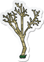 sticker of a cartoon winter tree png