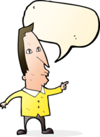 cartoon pointing man with speech bubble png
