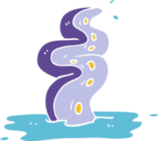 dessin animé doodle tentacule effrayant png