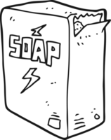 hand drawn black and white cartoon soap box png