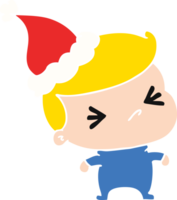 main tiré Noël dessin animé de kawaii garçon png