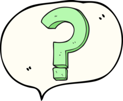 hand drawn speech bubble cartoon question mark png