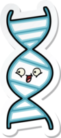 klistermärke av en söt tecknad DNA-sträng png