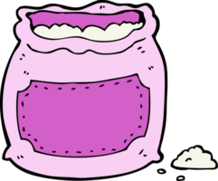 cartoon pink bag of flour png