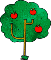 mano dibujado peculiar dibujos animados árbol png