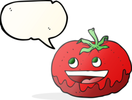 mão desenhado discurso bolha desenho animado tomate png