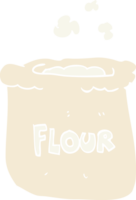platt Färg illustration av väska av mjöl png