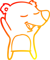 warm helling lijn tekening van een tekenfilm beer png