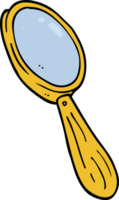 tecknad doodle förstoringsglas png