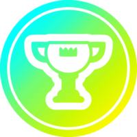 trophy award circular icon with cool gradient finish png