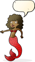 cartoon mermaid with speech bubble png