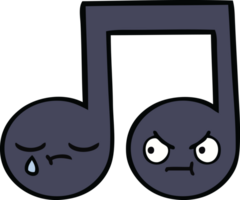 cute cartoon of a musical note png