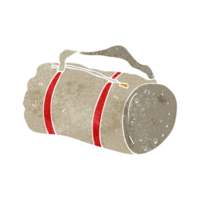 hand retro cartoon sports bag png