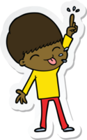 sticker of a happy cartoon boy png