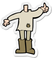 sticker of a cartoon body png