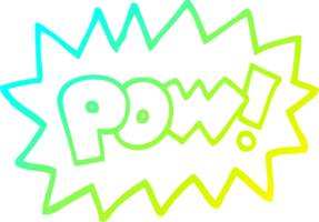 cold gradient line drawing of a cartoon pow symbol png