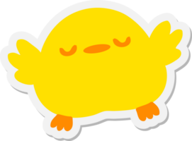 cute cartoon baby bird sticker png