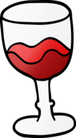 copo de doodle de desenho animado de vinho tinto png