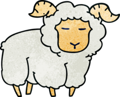 hand drawn quirky cartoon ram png