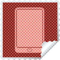 tablet computer   illustration square peeling sticker png