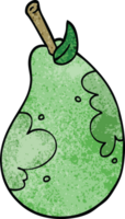 tecknad doodle färskt päron png