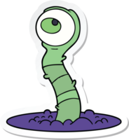 pegatina de un monstruo de pantano alienígena de dibujos animados png