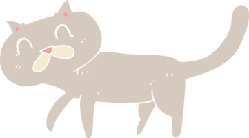 ilustración de color plano de gato png