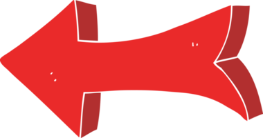 ilustración de color plano de flecha apuntando png