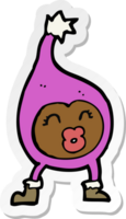 sticker of a cartoon funny creature png