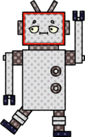 comic book style cartoon of a robot png