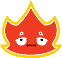 flat color retro cartoon of a fire png