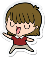 sticker of a cartoon woman png