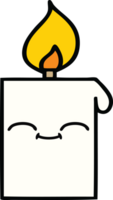 cute cartoon of a lit candle png